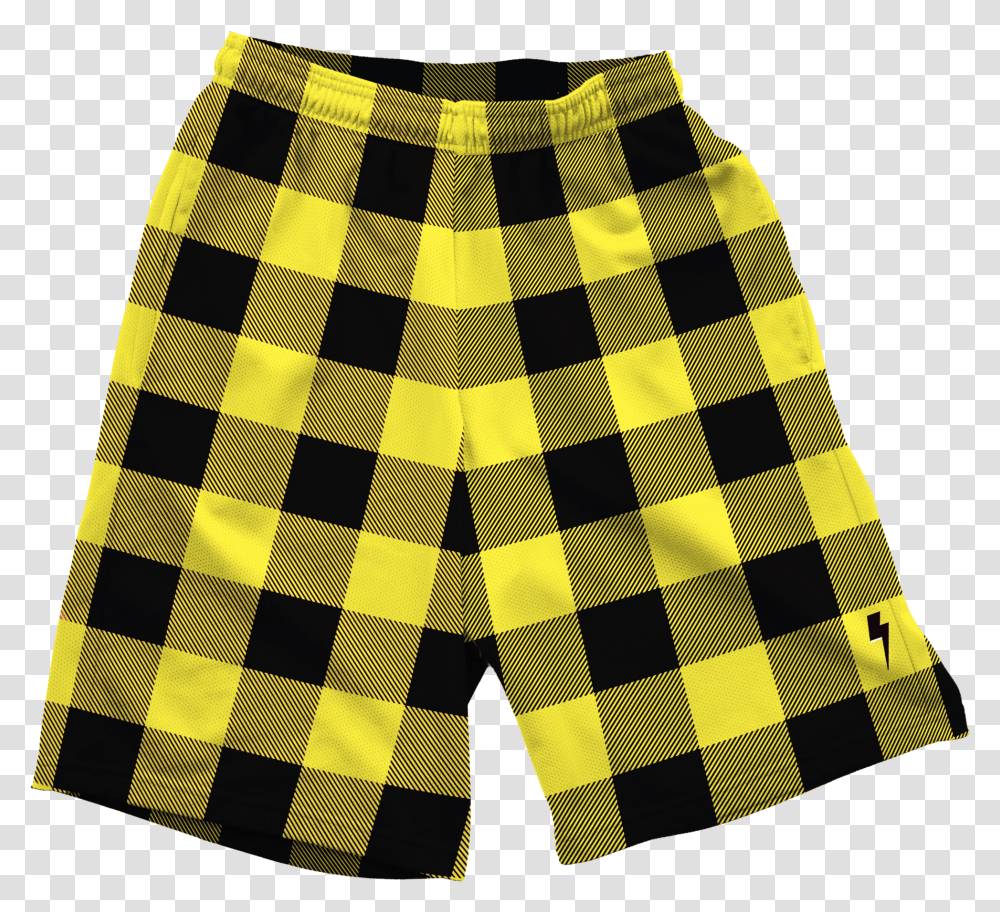 Neon Yellow Amp Black Plaid Shorts Mens Shorts, Apparel, Chess, Game Transparent Png