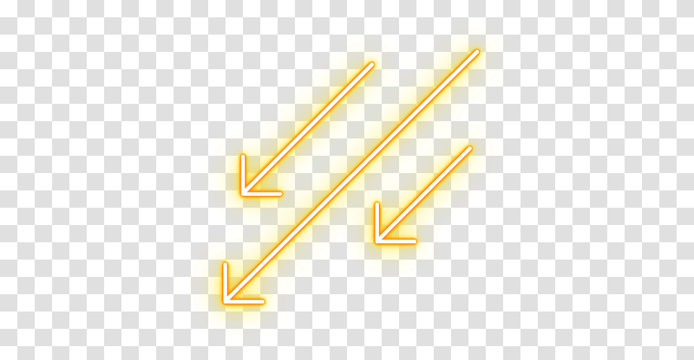 Neon Yellow Arrow Arrows Neon, Hand, Light Transparent Png
