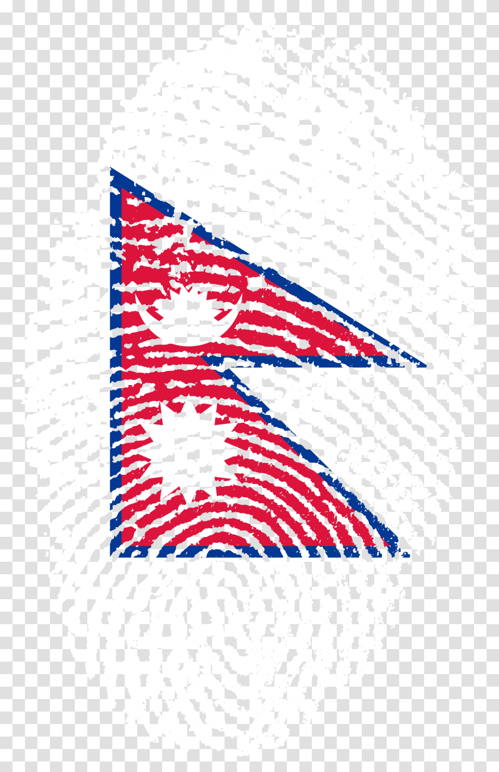 Nepal Flag Fingerprint Country Nepal Flag Fingerprint, Rug, Logo Transparent Png