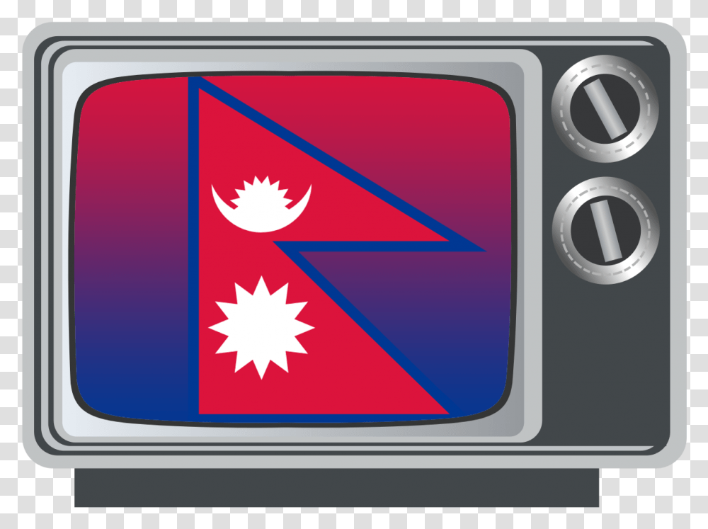 Nepal Flag On Tv European Tv, Monitor, Screen, Electronics, Display Transparent Png