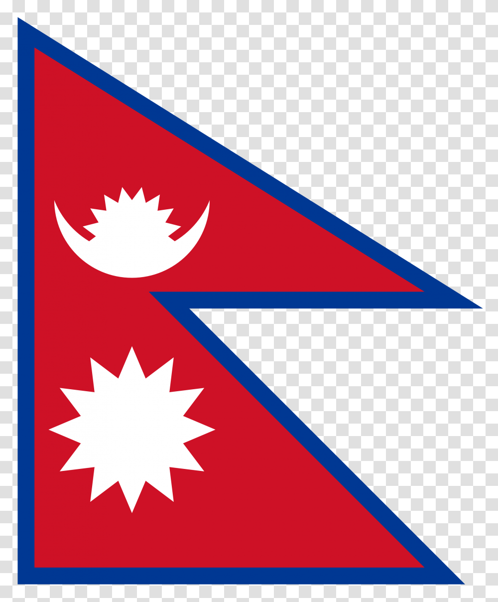 Nepal Flags Of Countries, Star Symbol, Leaf, Plant Transparent Png