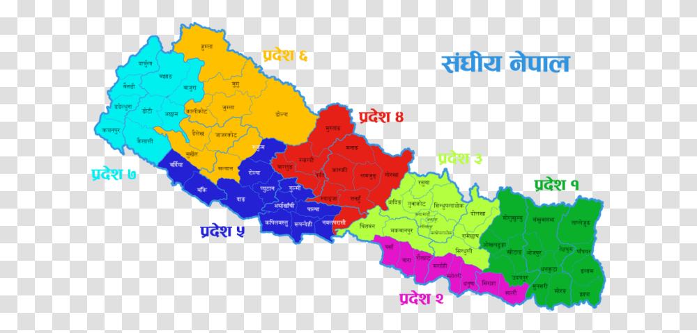 Nepal Map With Province, Diagram, Plot, Atlas, Poster Transparent Png