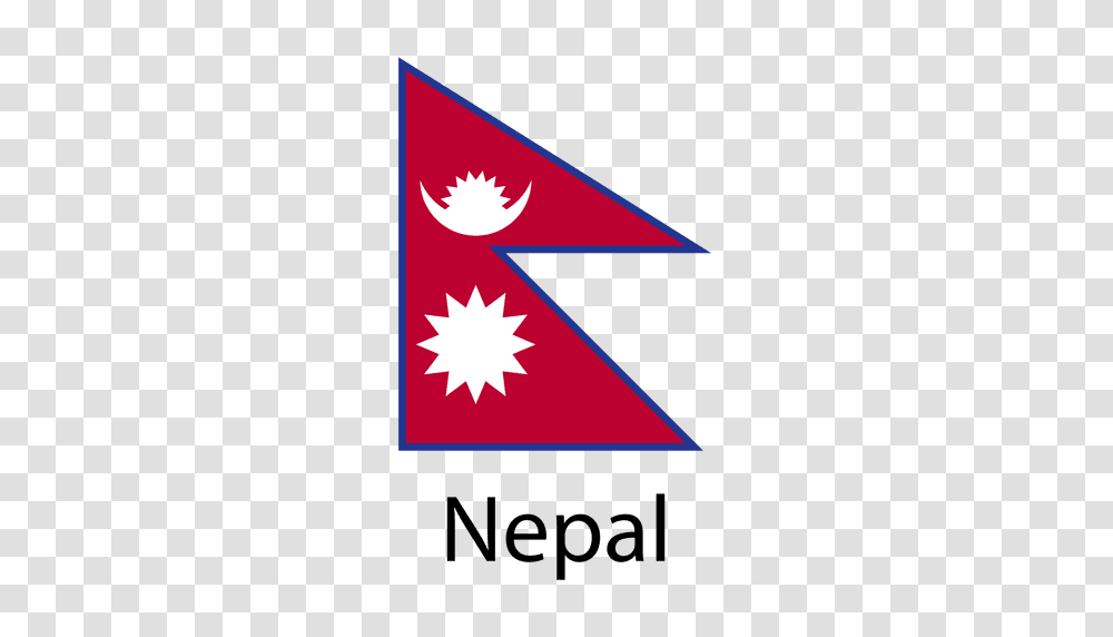 Nepal National Flag, Triangle, Star Symbol, Logo Transparent Png