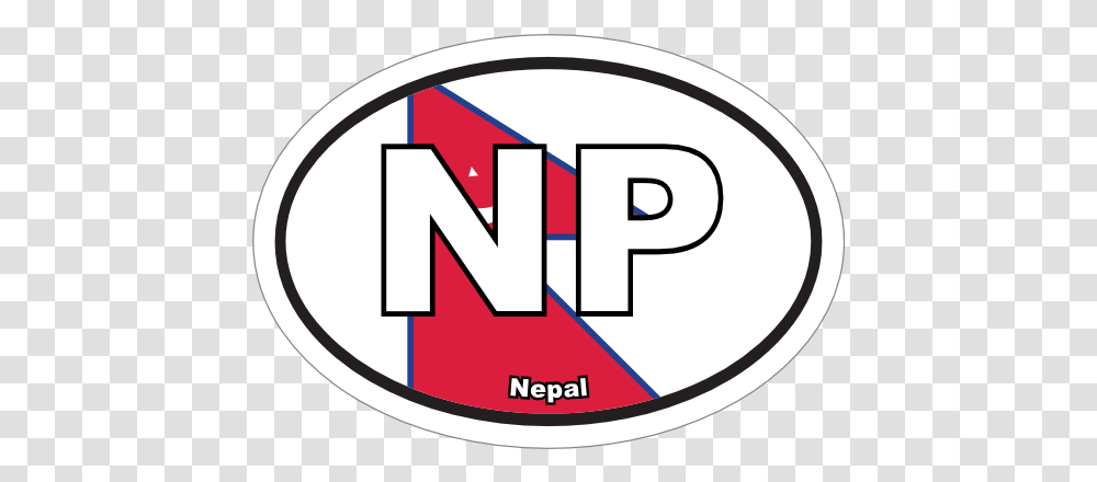 Nepal Np Flag Oval Sticker Circle, Label, Text, Logo, Symbol Transparent Png