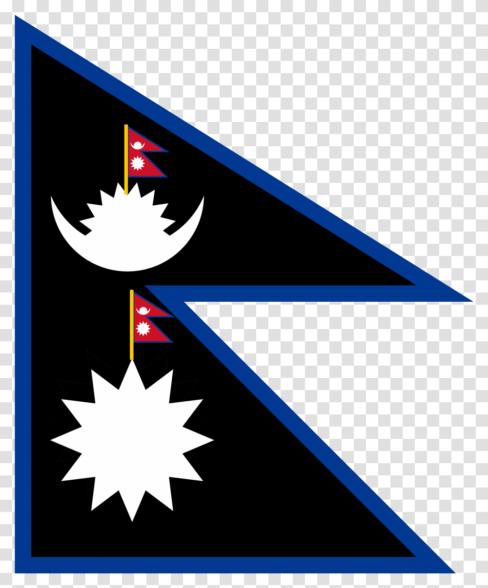 Nepal Space Exploration Flag Nepal Flag, Triangle, Symbol, Star Symbol Transparent Png
