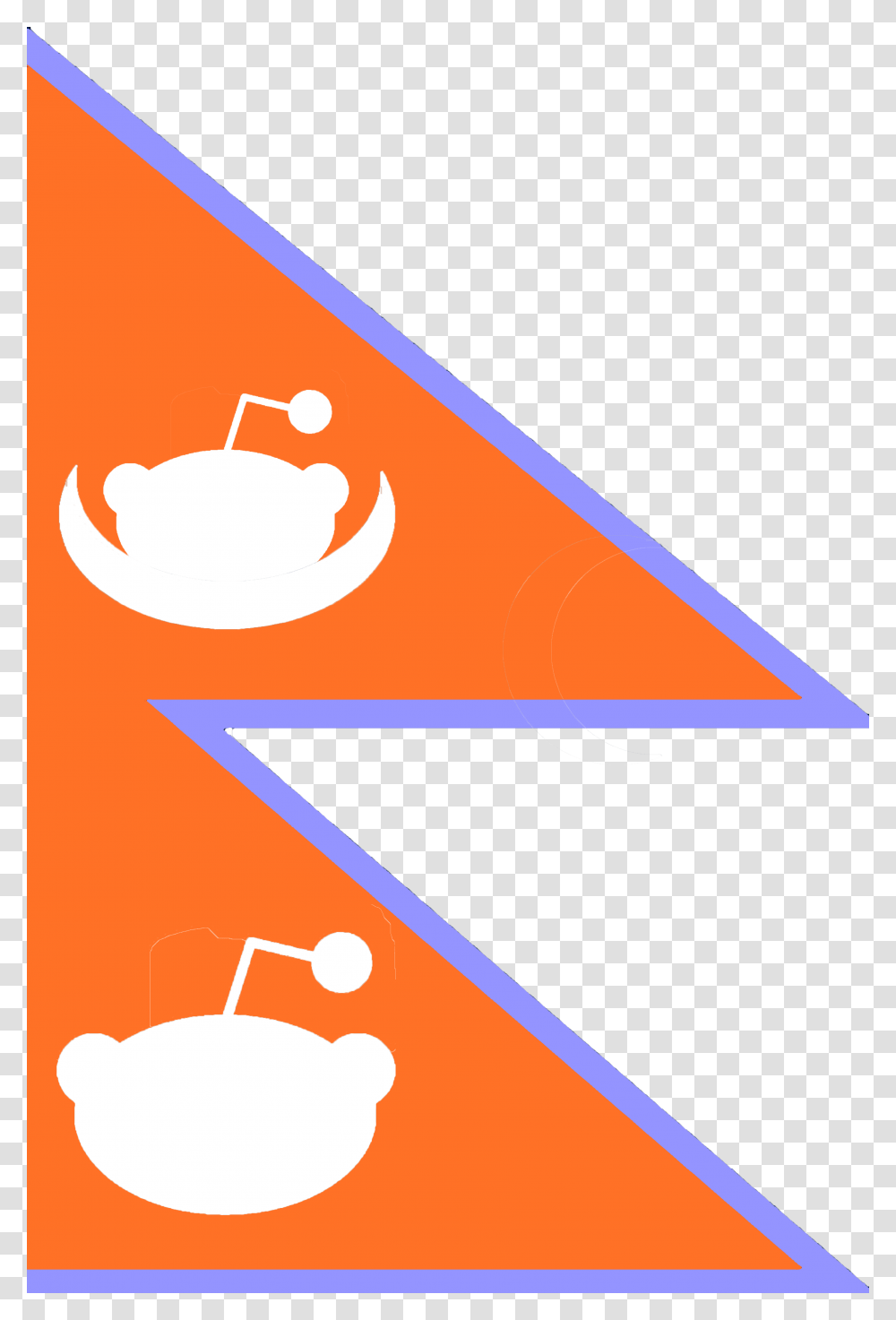 Nepal Style Flag Of Reddit Download, Triangle Transparent Png