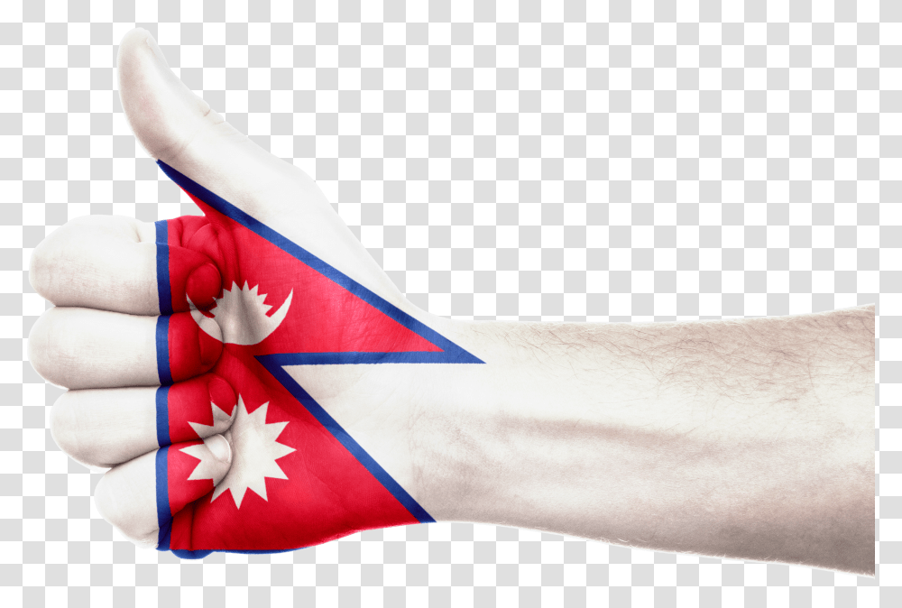 Nepal Thumbs Up Flag, Hand, American Flag, Star Symbol Transparent Png
