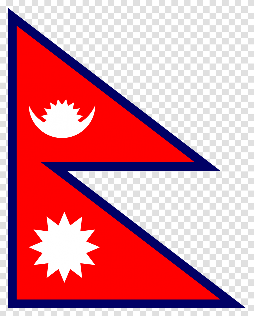 Nepali Flag Clipart Download No Independence Day Country, Triangle, Star Symbol, Leaf Transparent Png