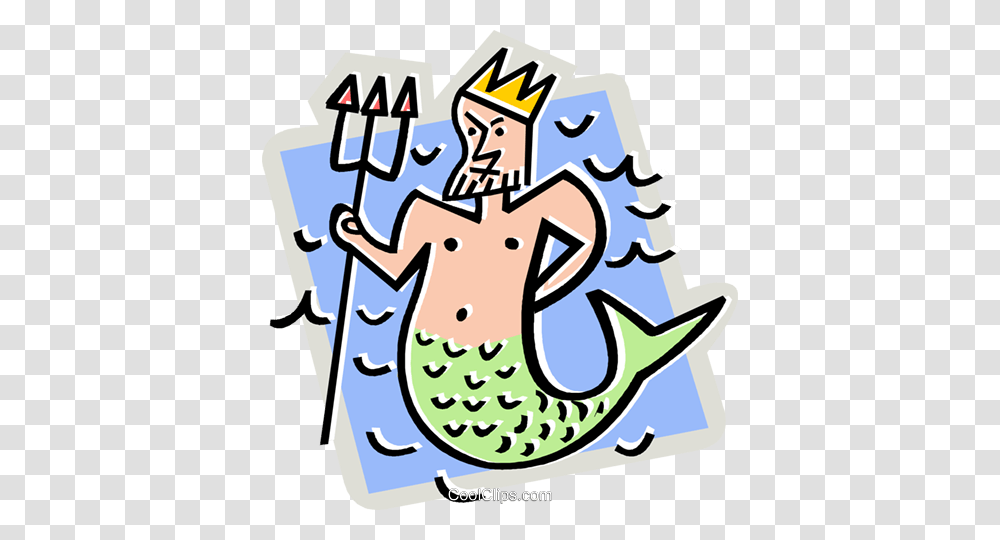 Neptune With Trident Royalty Free Vector Clip Art Illustration, Advertisement, Poster Transparent Png