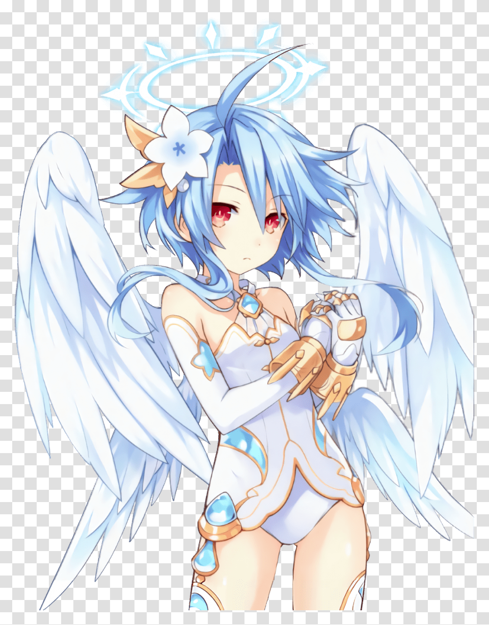 Neptunia Blanc White Heart, Angel, Archangel, Person, Human Transparent Png
