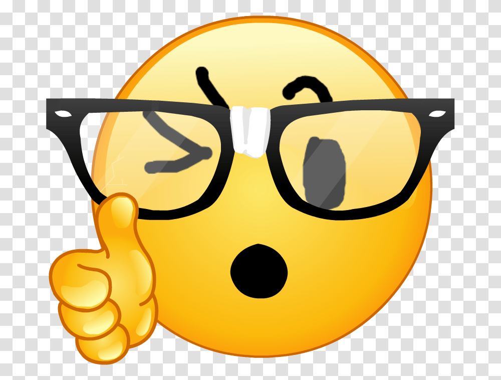 Nerd Emoji Thumbs Up, Finger, Crowd, Hand, Photography Transparent Png