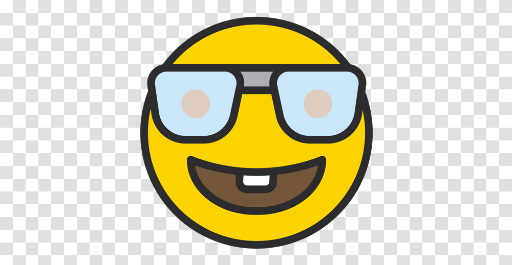 Nerd Face Emoji Icon Of Colored Outline Style Available In Happy, Goggles, Accessories, Glasses, Outdoors Transparent Png