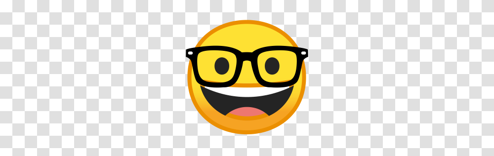 Nerd Face Icon Noto Emoji Smileys Iconset Google, Label, Logo Transparent Png