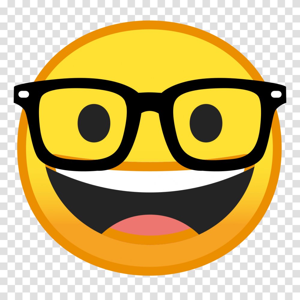 Nerd Face Icon Noto Emoji Smileys Iconset Google, Label, Sunglasses, Accessories Transparent Png