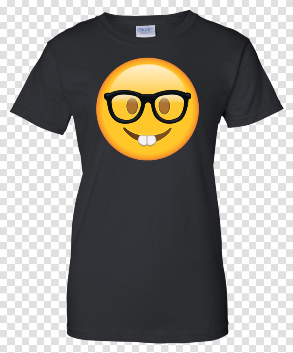 Nerd Glasses Emoji Shirt Hoodie Tank Queens Are Born On 26 April, Clothing, Apparel, T-Shirt, Sleeve Transparent Png