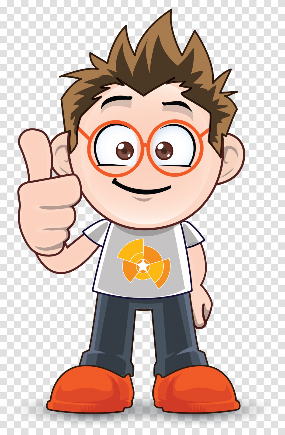 Nerd Mascot, Thumbs Up, Finger, Toy Transparent Png
