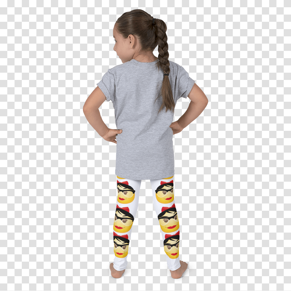 Nerdy Signature Emoji Kid's LeggingsData Image Id Child Back, Sleeve, Person, T-Shirt Transparent Png