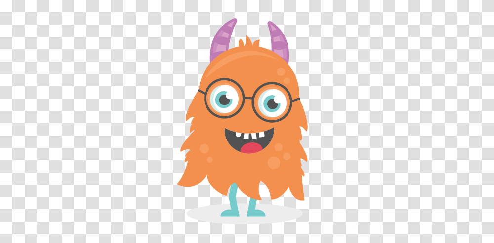 Nerdyl Monster Svg Cutting File Cut Files For Cute Orange Monster Clipart, Animal, Mammal, Food, Graphics Transparent Png