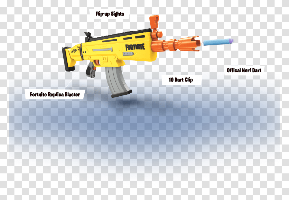 Nerf Fortnite Ar L, Water Gun, Toy, Weapon, Weaponry Transparent Png