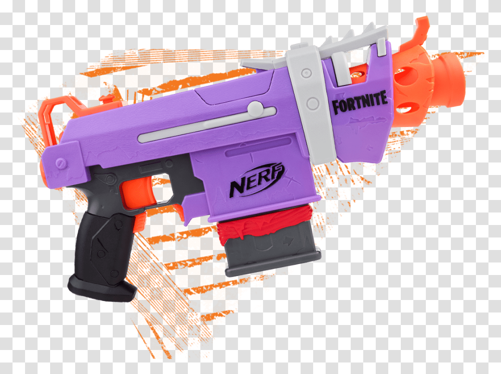 Nerf Fortnite Blasters Accessories Nerf Fortnite Smg E, Toy, Water Gun, Weapon, Weaponry Transparent Png