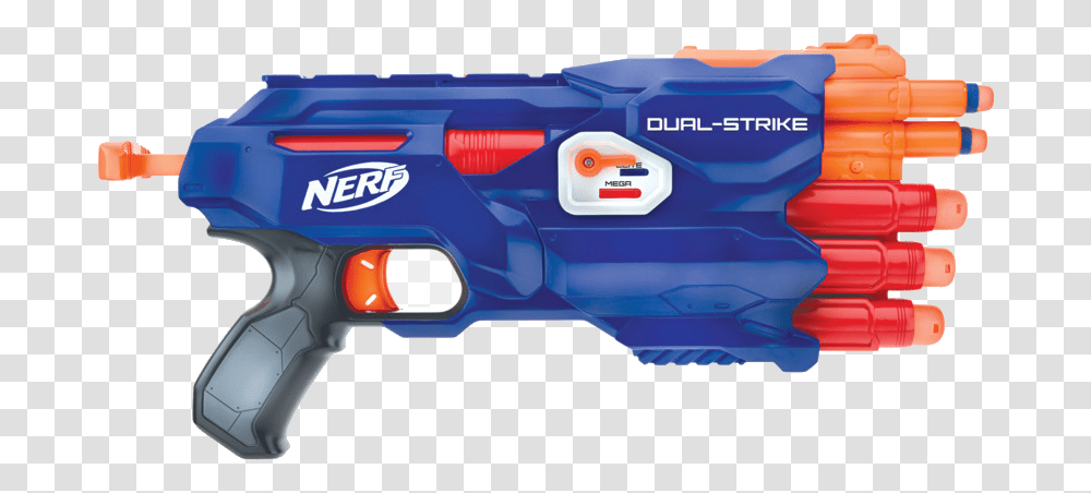 Nerf Gun Image Clipart Free Nerf Mega Dual Strike, Toy, Water Gun, Power Drill, Tool Transparent Png