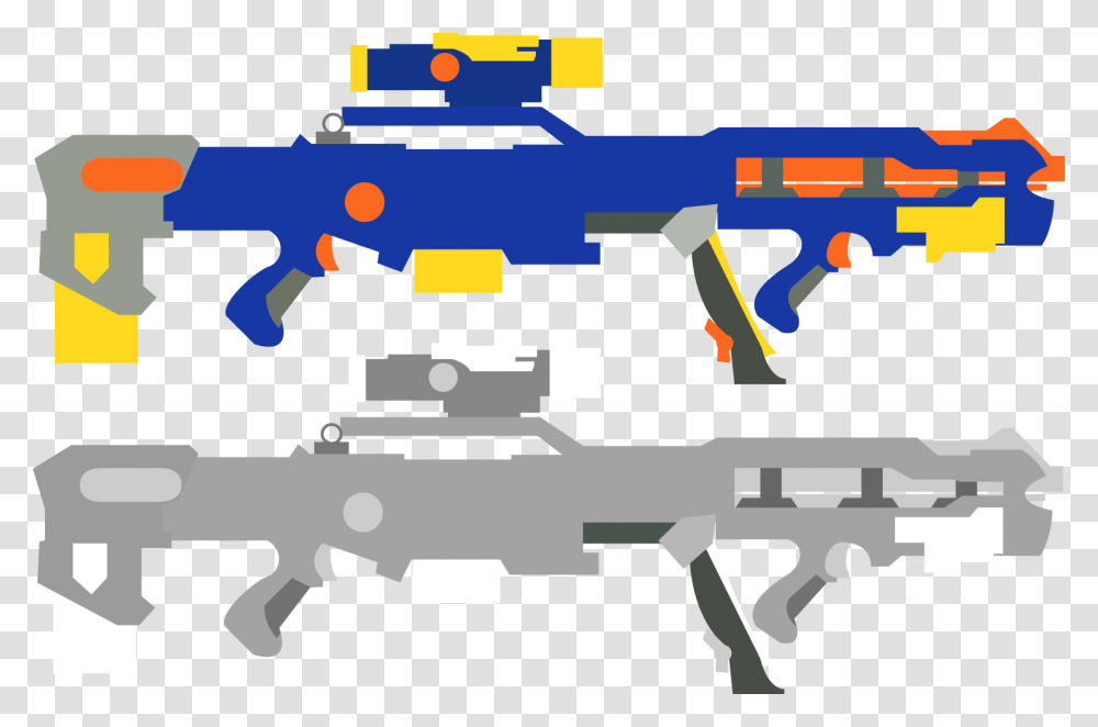 Nerf Gun Templates, Weapon, Urban, Machine Gun, Nature Transparent Png