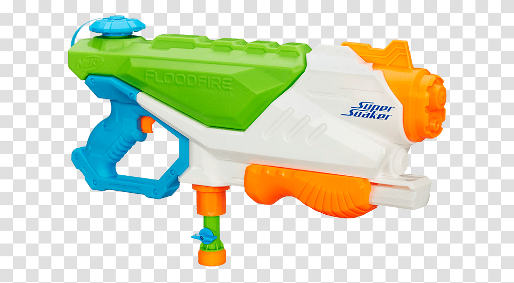 Nerf Super Soaker Floodfire Nerf, Toy, Water Gun, Plastic Transparent Png