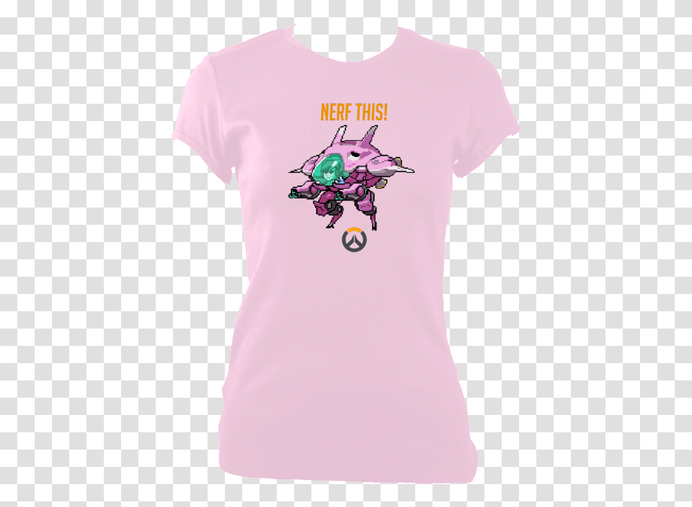 Nerf This Overwatch Fan Tshirt Cartoon, Clothing, T-Shirt, Plant, Purple Transparent Png