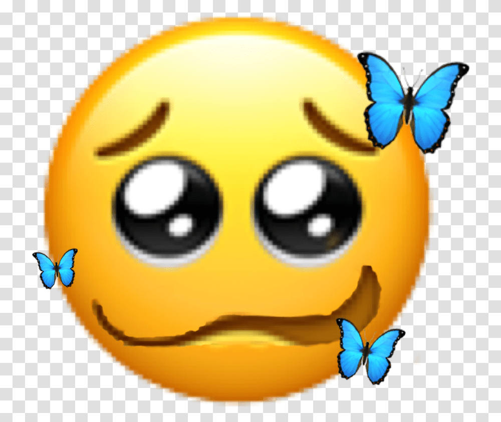 Nervous Butterflys Crush Love Emoji Custom Customemoji Cry Peace Sign Emoji, Pac Man, Animal, Insect Transparent Png