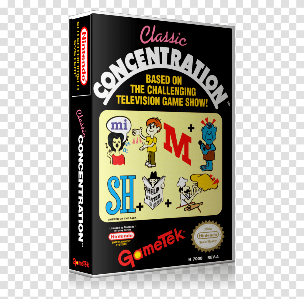 Nes Classic Concentration Retail Game Cover To Fit Classic Concentration Nintendo, Poster, Advertisement, Flyer, Paper Transparent Png