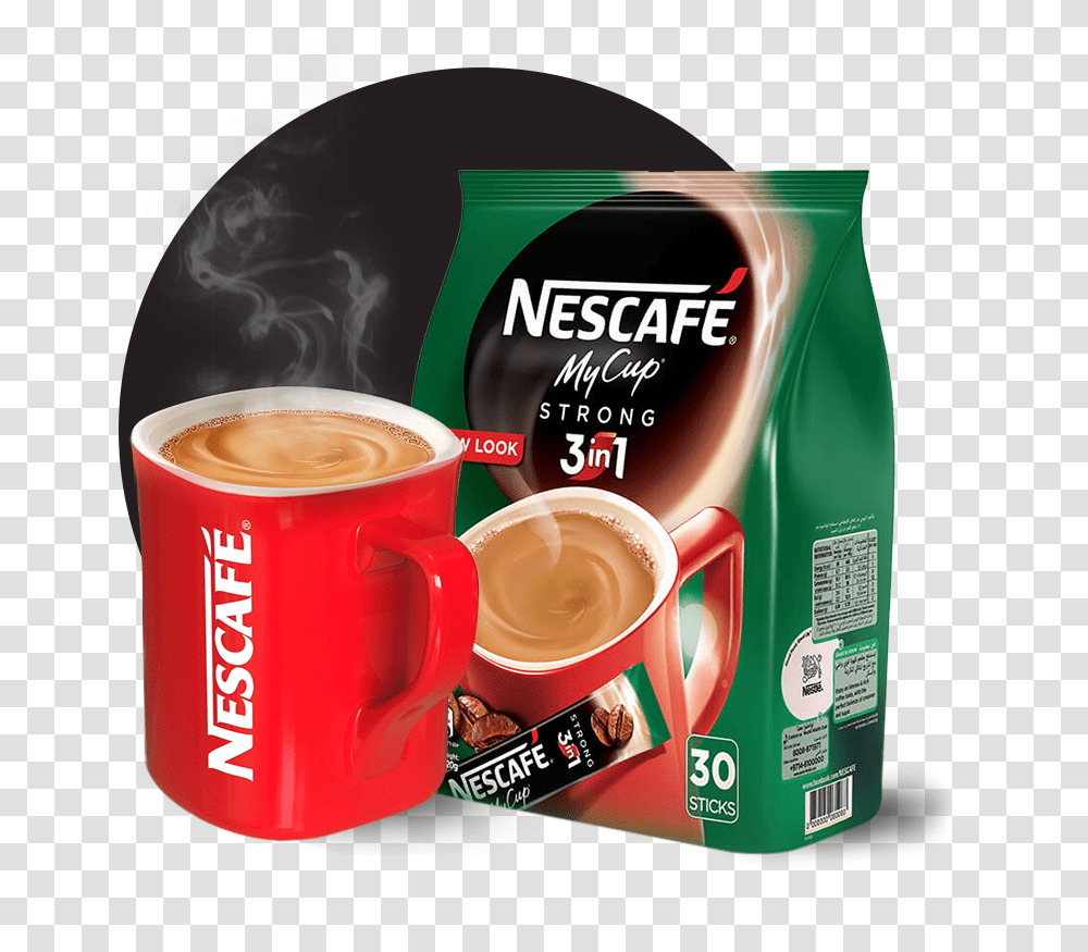 Nescaf My Cup 3in1 Strong Coffee Mix Nescafe Coffe, Coffee Cup, Latte, Beverage, Drink Transparent Png
