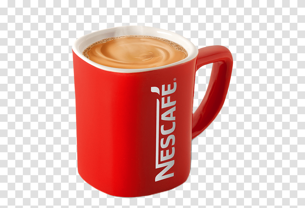 Nescafe Red Mug, Coffee Cup, Latte, Beverage, Drink Transparent Png