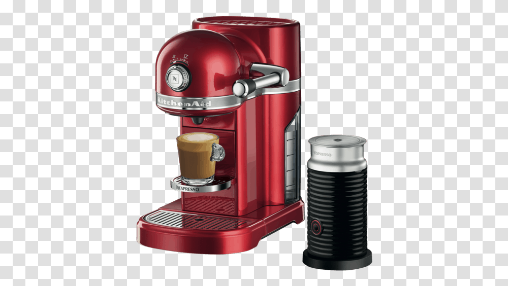 Nespresso Red Coffee Machine, Mixer, Appliance, Coffee Cup, Beverage Transparent Png