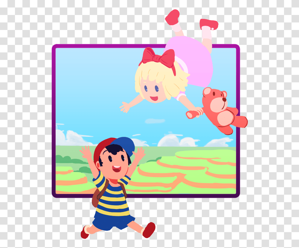 Ness And Paula Adult Ness Paula Earthbound, Person, Outdoors, Drawing Transparent Png