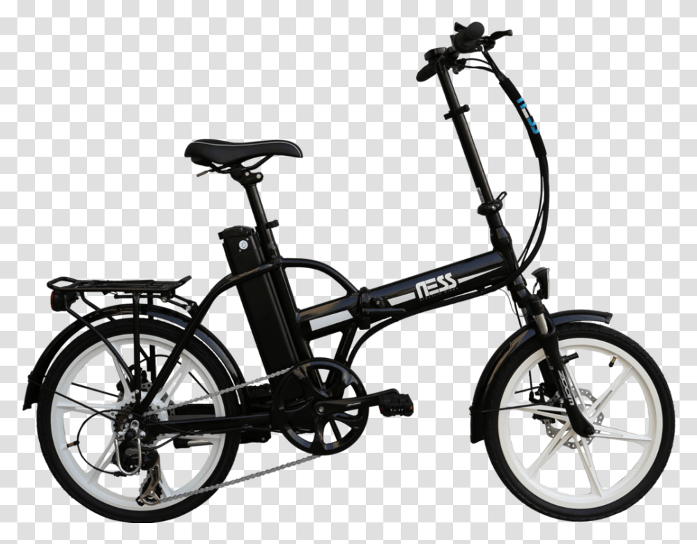 Ness Rua Folding Electric Bike Electric Bike Ness Mini Foldable Bike Black, Wheel, Machine, Bicycle, Vehicle Transparent Png