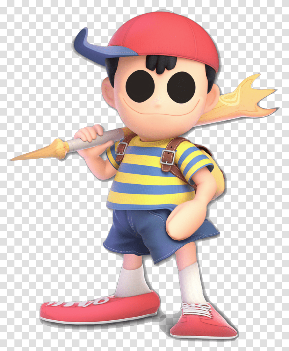 Ness Smash Bros Ultimate, Doll, Toy, Person, Human Transparent Png