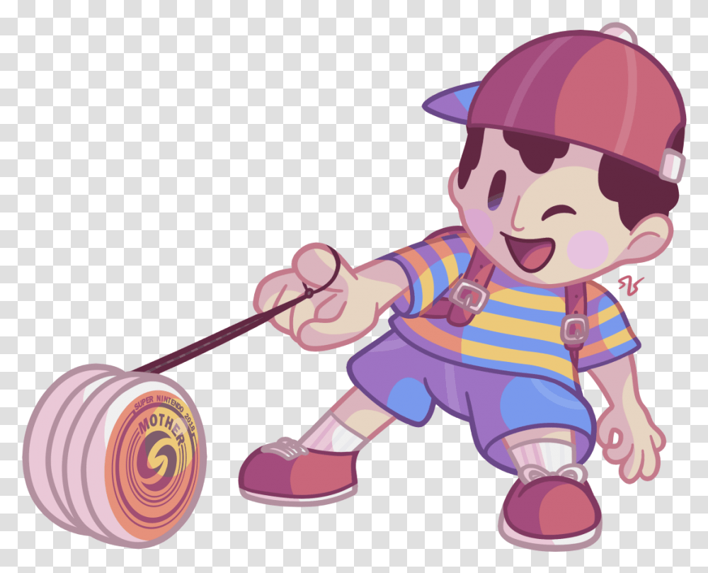 Ness The Psi Powerhouse I Was Really Ness Earthbound Cartoon, Toy, Person, Human, Helmet Transparent Png