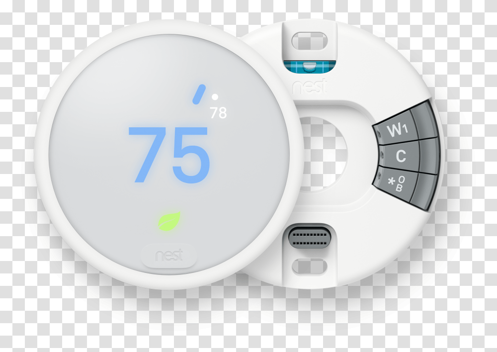 Nest Thermostat E Backplate And Display Image Nest Thermostat, Number, Mouse Transparent Png