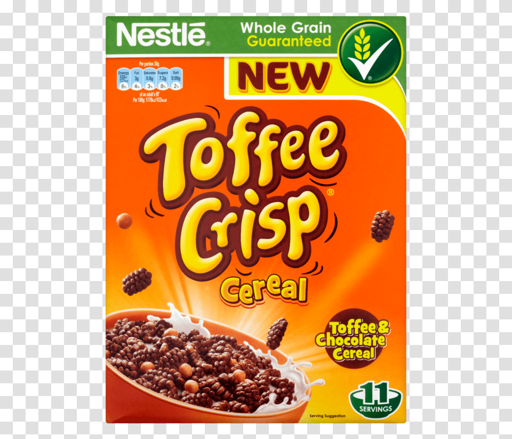 Nestl Toffee Crisp Cereal 330g Breakfast Cereal, Food, Flyer, Poster, Paper Transparent Png