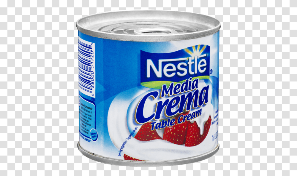 Nestle Media Crema, Tin, Can, Canned Goods, Aluminium Transparent Png
