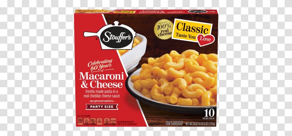 Nestle Stouffers Party Size Macaroni And Cheese 76 Family Size Stouffers Macaroni And Cheese, Food, Pasta, Advertisement, Poster Transparent Png