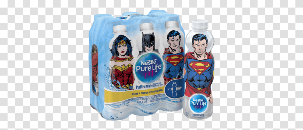 Nestle Waters Justice League, Bottle, Person, Human, Jar Transparent Png