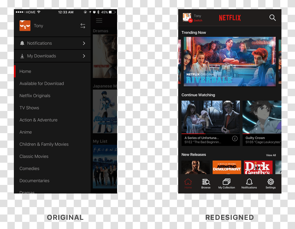 Netflix App Layout, Person, Human, File, Webpage Transparent Png