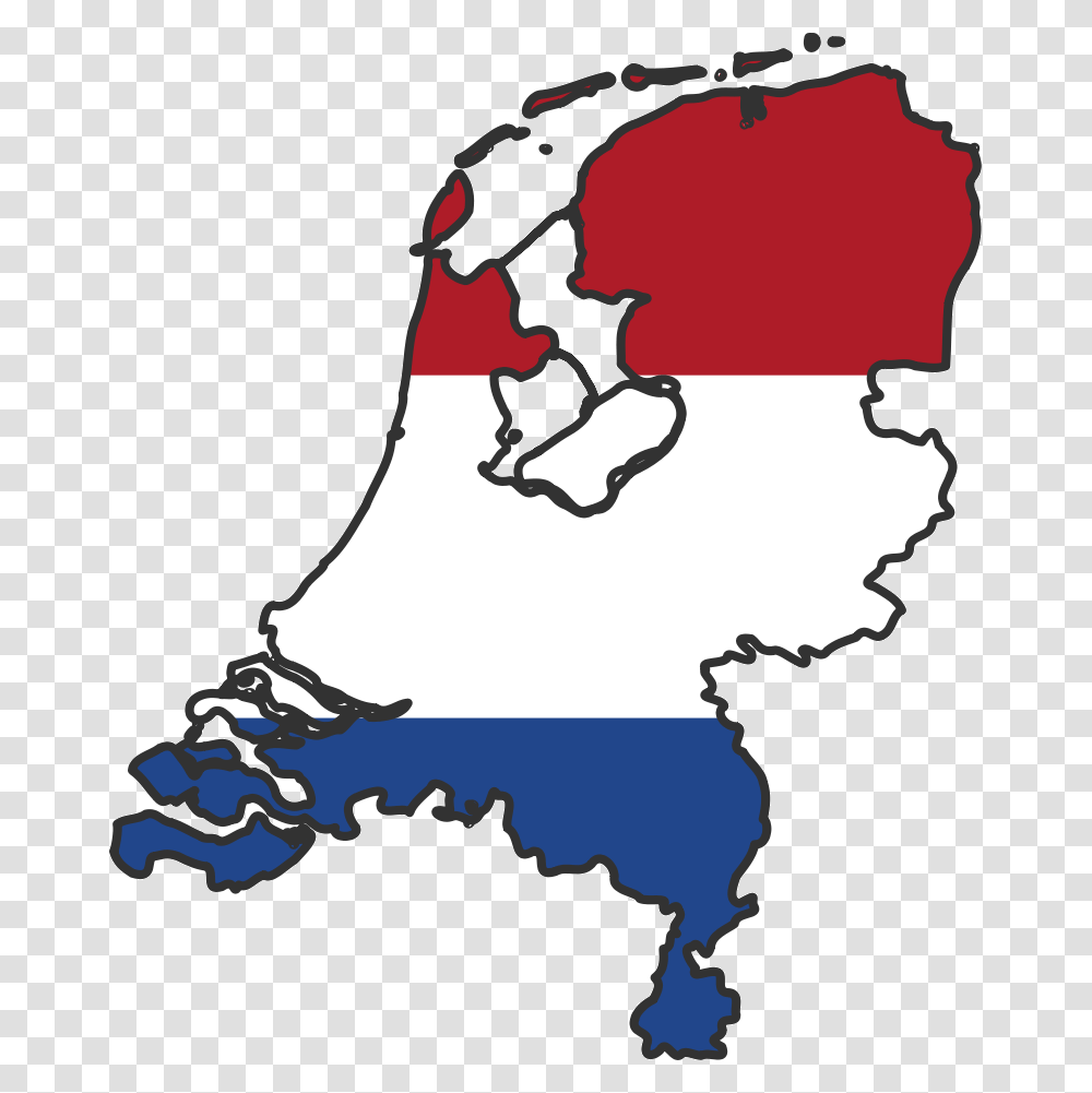 Netherlands Flag Map, Plot, Diagram, Atlas Transparent Png