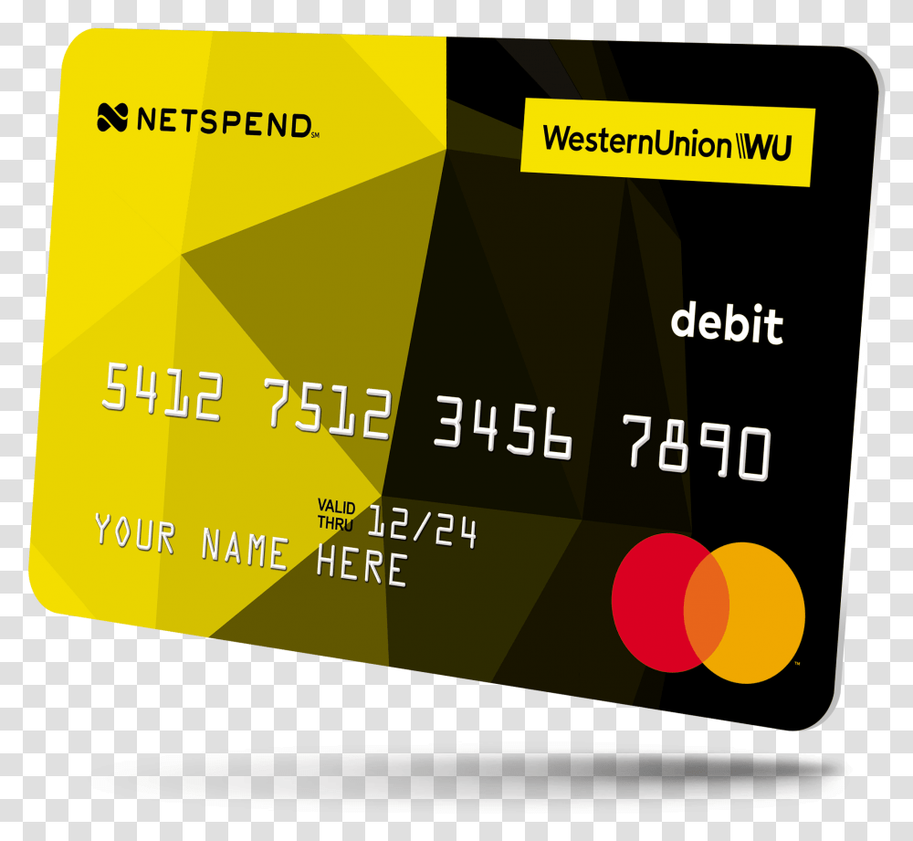 Netspend Prepaid Card Western Union Card, Credit Card Transparent Png