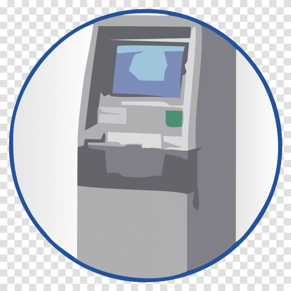 Network Products Marketing Material Circle, Machine, Atm, Cash Machine, Kiosk Transparent Png