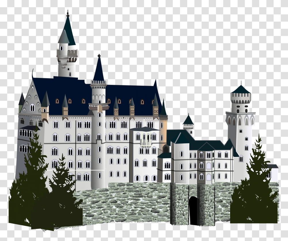 Neuschwanstein Castle, Architecture, Building, Spire, Tower Transparent Png