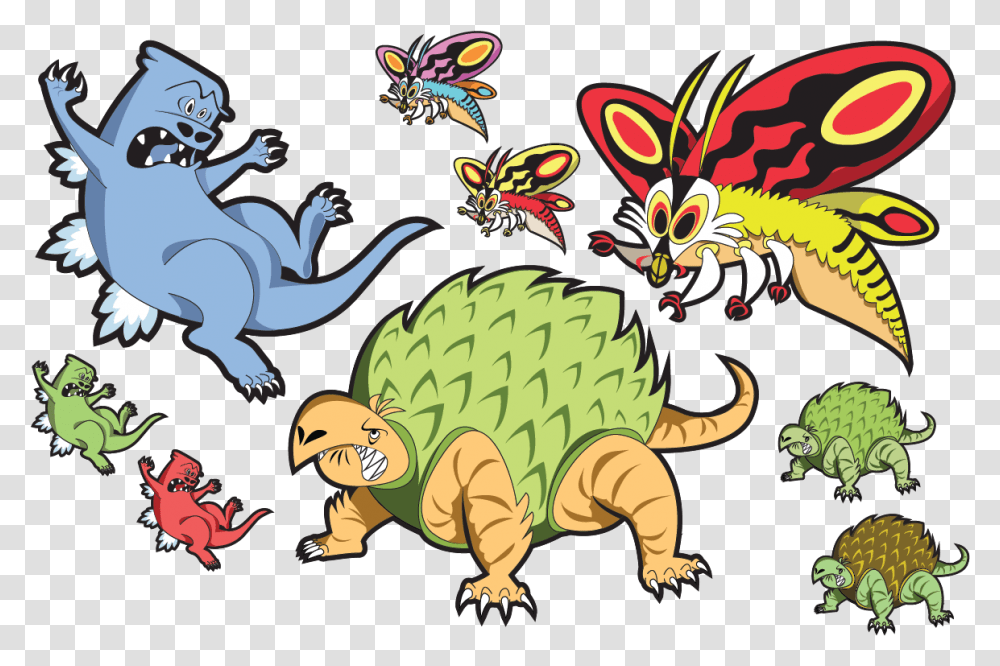 Neutralize Monsters Brandon Pogrob Illustration And Design Animal Figure, Graphics, Art, Dragon, Pattern Transparent Png