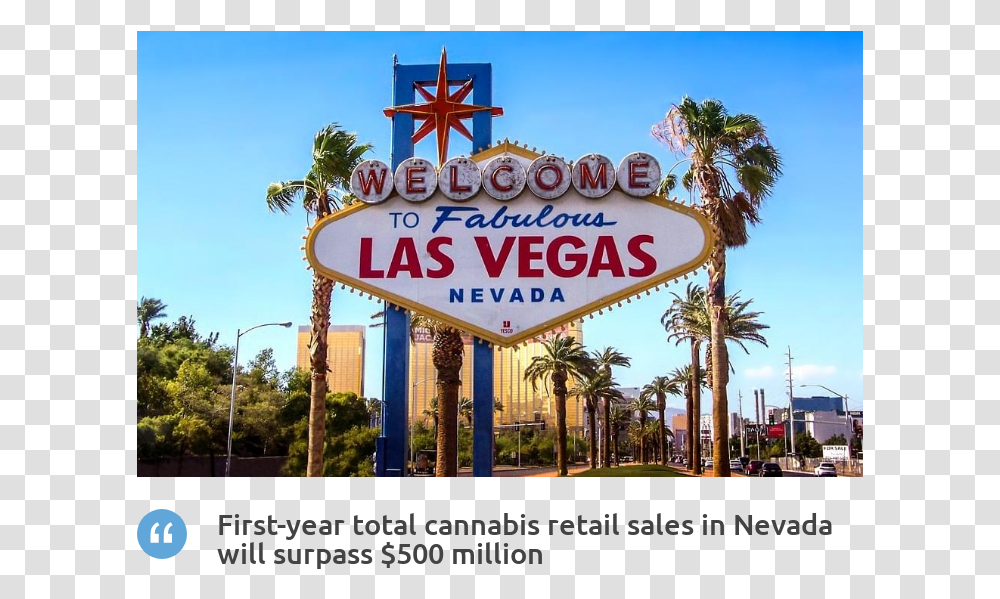 Nevada Cannabis Market Welcome To Las Vegas, Building, Tree, Plant, Theme Park Transparent Png