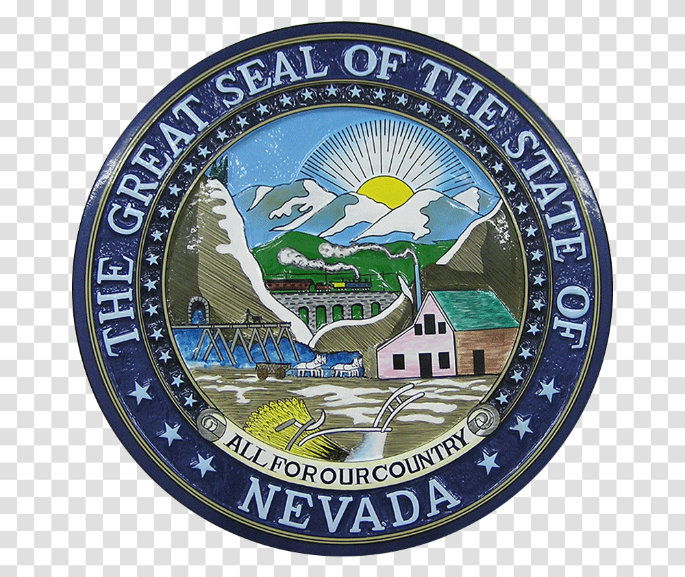 Nevada Seal, Logo, Trademark, Clock Tower Transparent Png